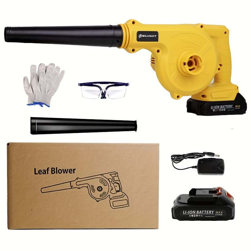 TEMU Portable Cordless Leaf Blower, Blower With Battery And Charger, Battery-powered, Compact Handheld Vacuum Cleaner For Lawn Maintenance And Leaf Removal. Gift For Men, Husbands, And Fathers.