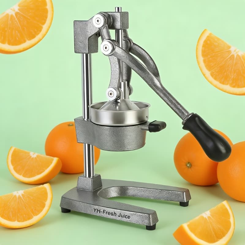 TEMU Hand Press Juicer Machine, Manual Orange Juicer And Professional Citrus Juicer For Orange Juice Pom Juice, Commercial Lemon Squeezer, Easy To Clean, Gray