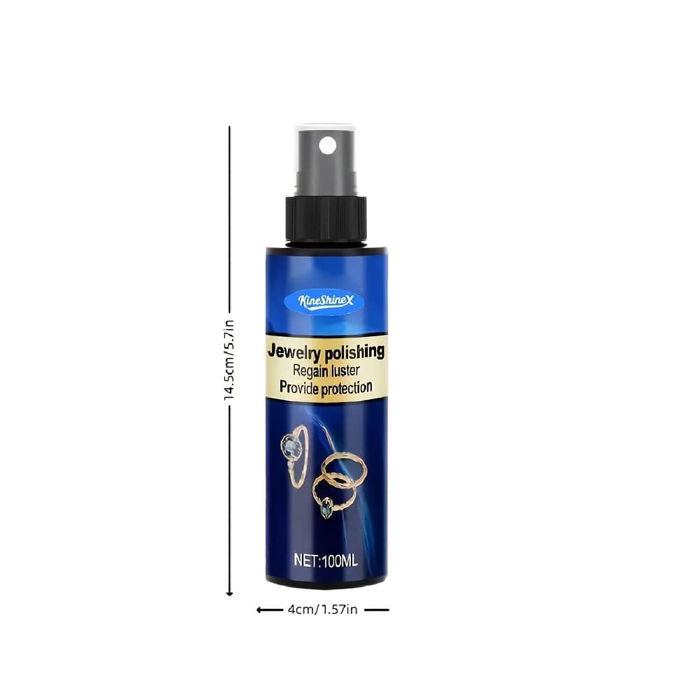 TEMU Jewelry Cleaner Spray, Jewelry Polish Spray For Golden And Silvery Jewelry, Anti-tarnish Cleaning Spray For Rings, Chains And Bracelets, Shine Restoring Metal Polish