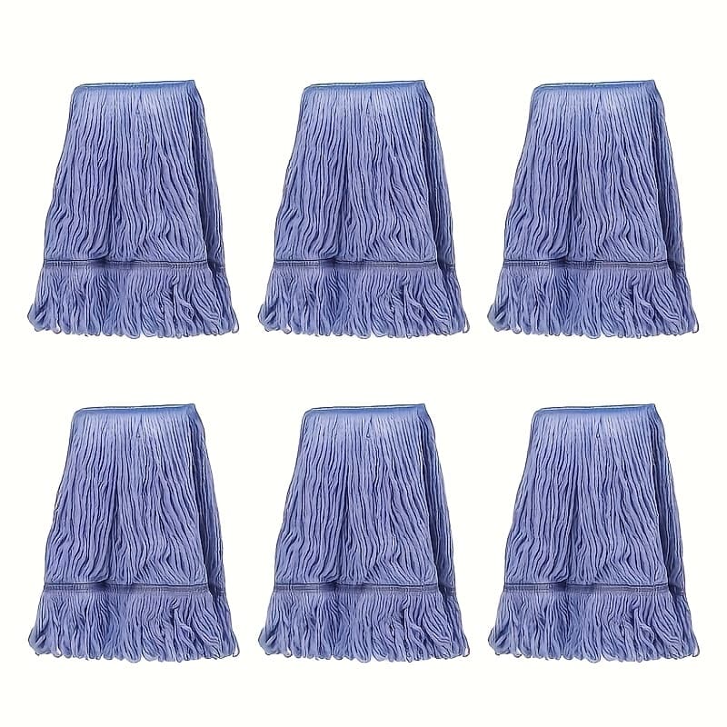 TEMU Replacement Mop Heads For Commercial Use, Durable Industrial Cotton Mops, Looped-end String Wet Mop Heads Suitable For And Floor Cleaning