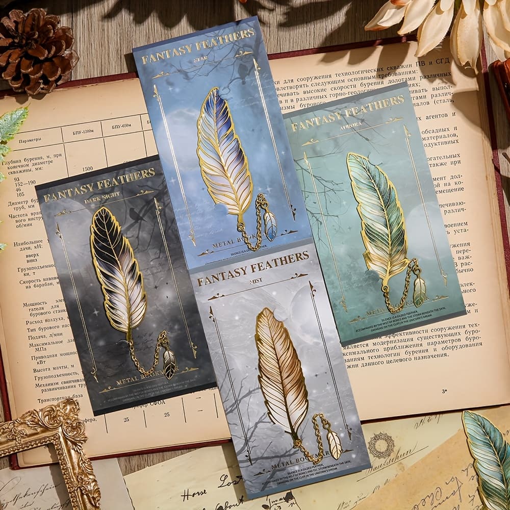 TEMU 4 Pack Color Bookmark With Chain Pendant Cute & Funny Design, Perfect Gift For Book Lovers, Writers, Students & Teachers (ideal For Birthday, Christmas & Holiday Gifts)