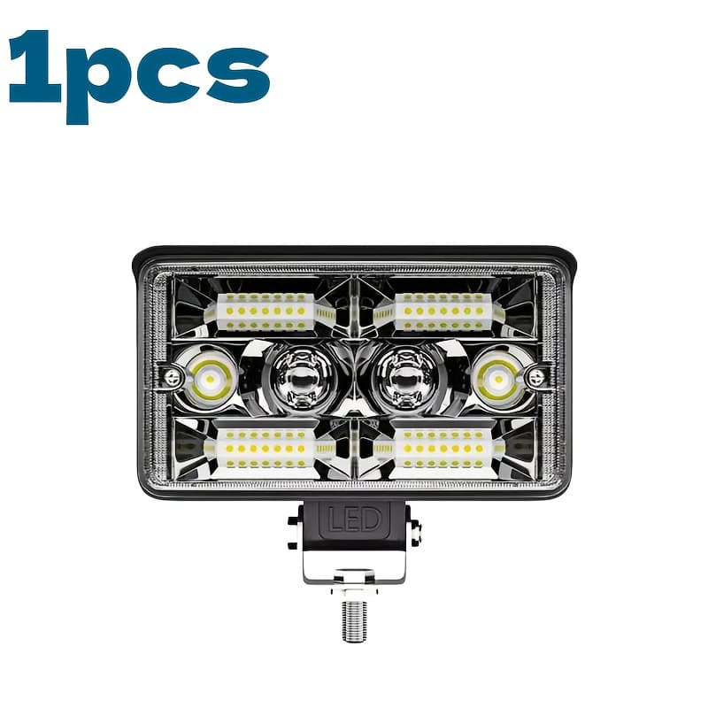 TEMU Car 4inch Led Light Bar Yellow Road Spotlight Work Light For Truck Tractor 4x4 Boat 12v 24v Headlight Fog Lamp, Without Battery