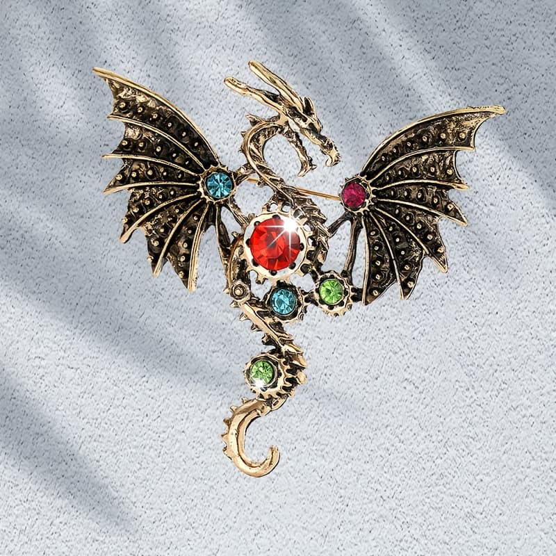 TEMU A Stylish And Retro Cartoon Dragon-shaped Brooch Suitable For Men And Women For Everyday Wear