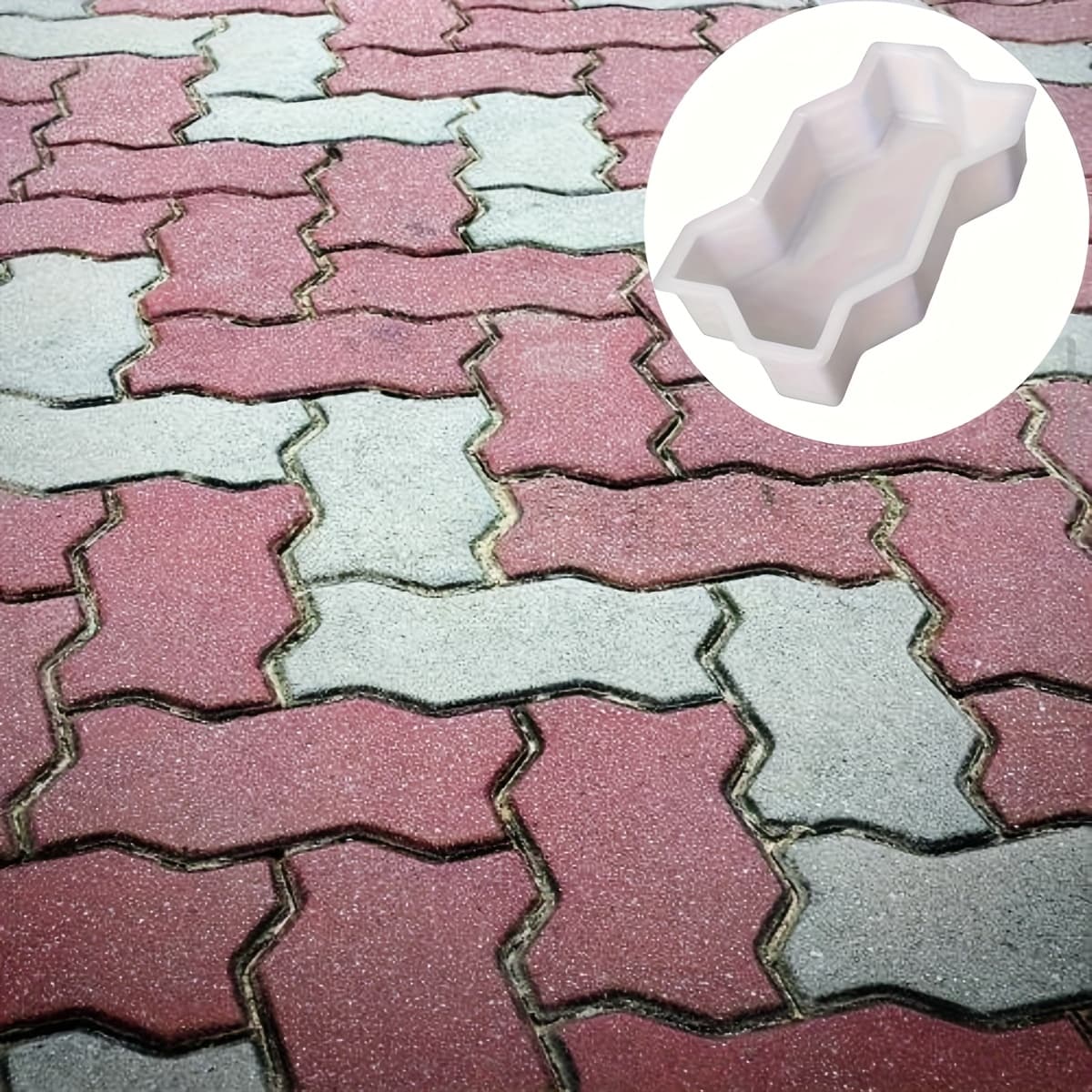 TEMU A Wave-shaped Concrete Brick Mold, Suitable For Squares, Gardens, Streets, Outdoor Landscapes, And Courtyards, Reused For Brick Making, And Is A Decorative Stone Stem Mold