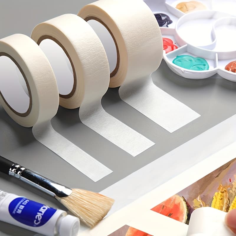 TEMU 3 Rolls Tape - Acid-free Medium Tack Strong Adhesive, Ideal For Painting, Crafting, Scrapbooking - Leaves No Residue, Suitable For Canvas, Paper, Fabric - (1.5 Cm, 2 Cm