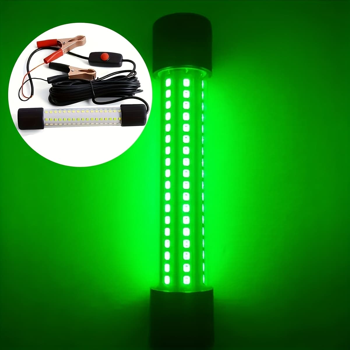 TEMU 126 Leds Ip68 Waterproof Fishing Lure Light With 16.4ft Cable 12v Fish Lamp For Night Fishing (battery Not Included)