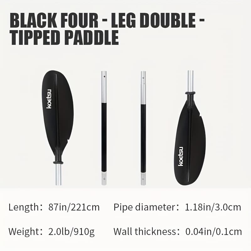 TEMU Koetsu 4 Section Double Headed Aluminum Alloy Paddles, Canoe Paddling, Kayak, 4 Section Combination Paddling