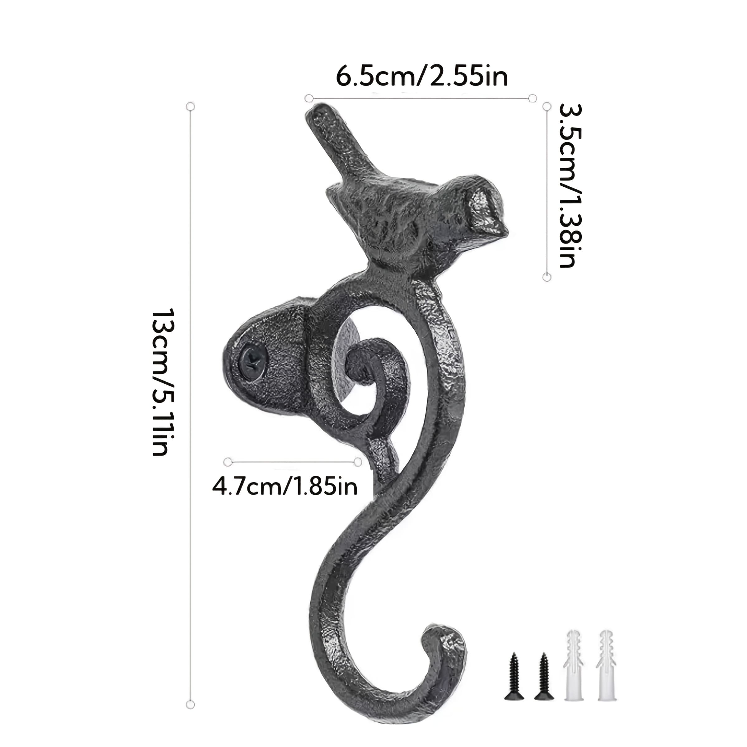 TEMU Cast Hooks 1pc, Heavy Duty Vintage Wall Hook For Hanging Coats Bags Keys, Rustic Garden Decor Outdoor Patio Fence Decor, Unique Housewarming Gift For Mom Dad Easter, Utility Hooks