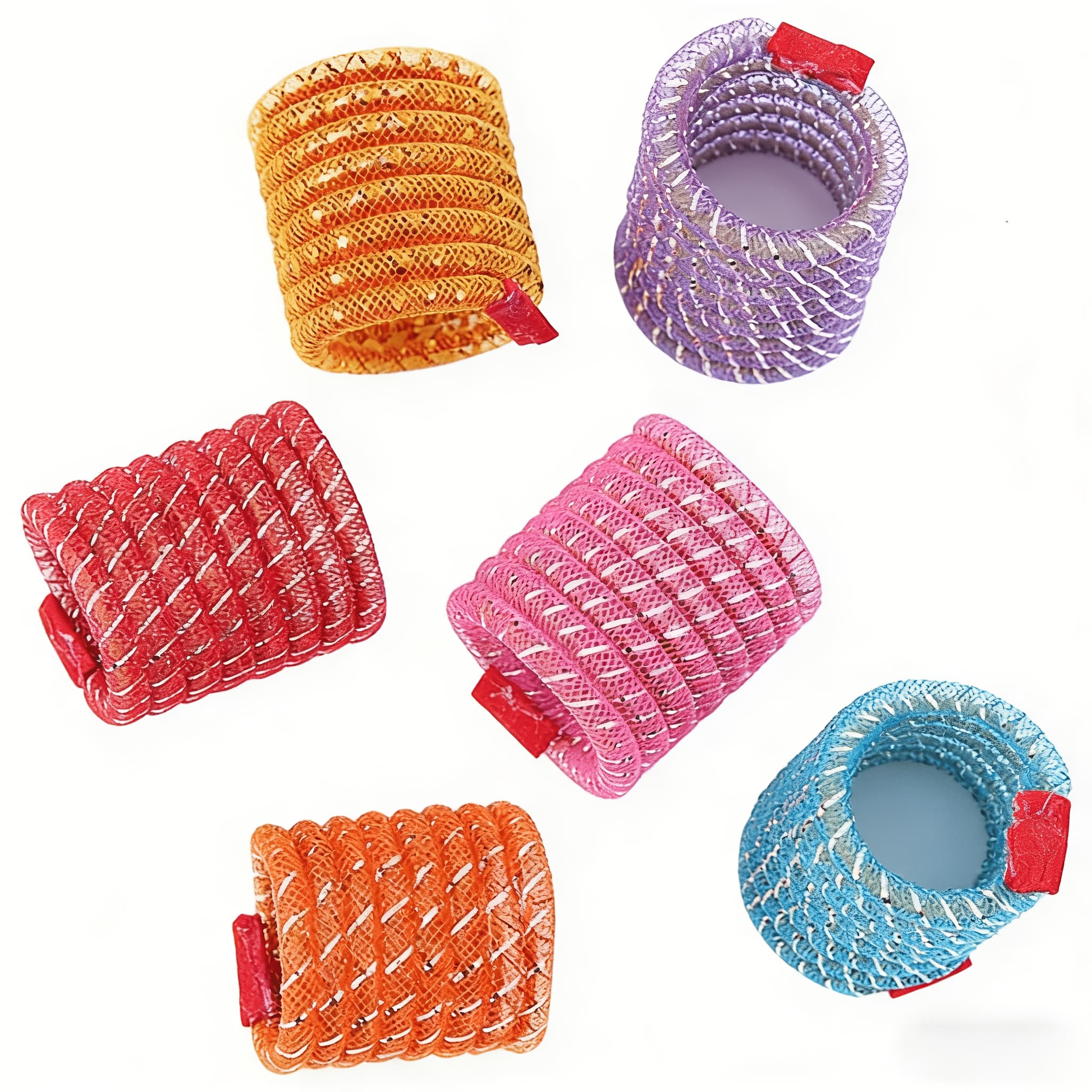 TEMU 6-pack Cat Spring Toys - Striped Plastic Spring Action Toys, Suitable For Small Dogs - Interactive Stretch Pet Toys, Suitable For Cats And Kittens, No Batteries Needed Colors Are Random