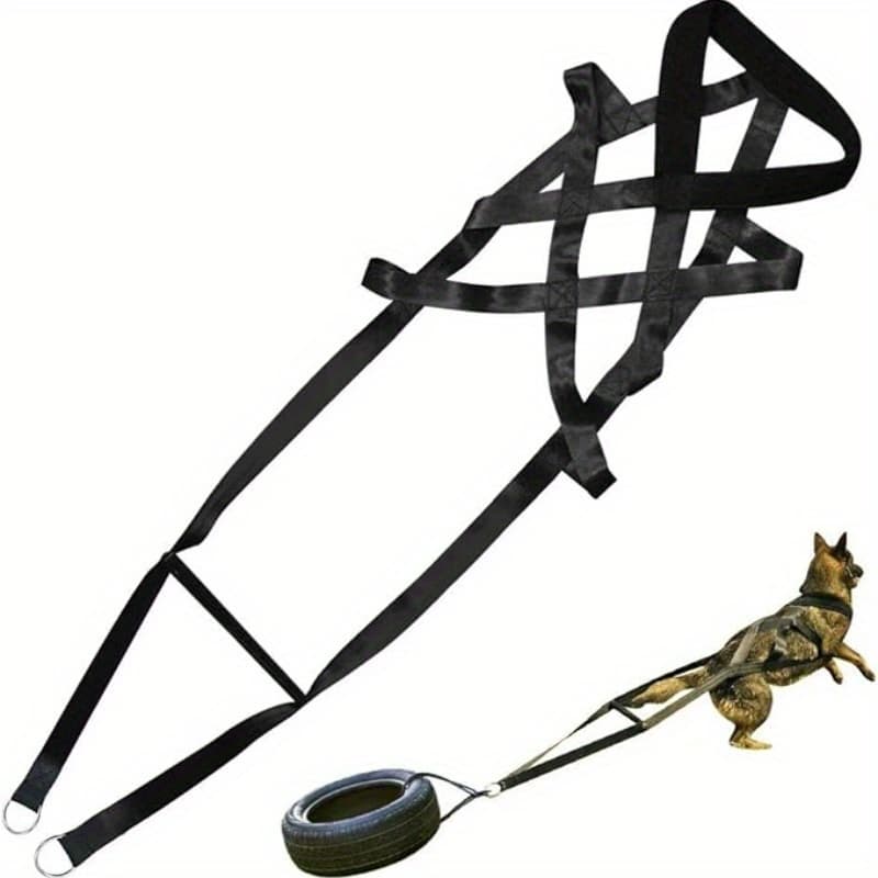 TEMU [ Pet] Dog Training Traction Belt Has High Toughness, Not Easy To Break And Is Resistant To Pulling, And Is Suitable For Outdoor Pulling Training Of Medium And Large Dogs, Without Battery