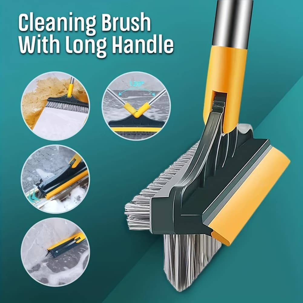 TEMU Floor Cleaning Brush, Adjustable Length, Floor Tile Cleaning, Rotatable Brush Head, No Dead Corners, Cleaning Supplies, Cleaning Tools