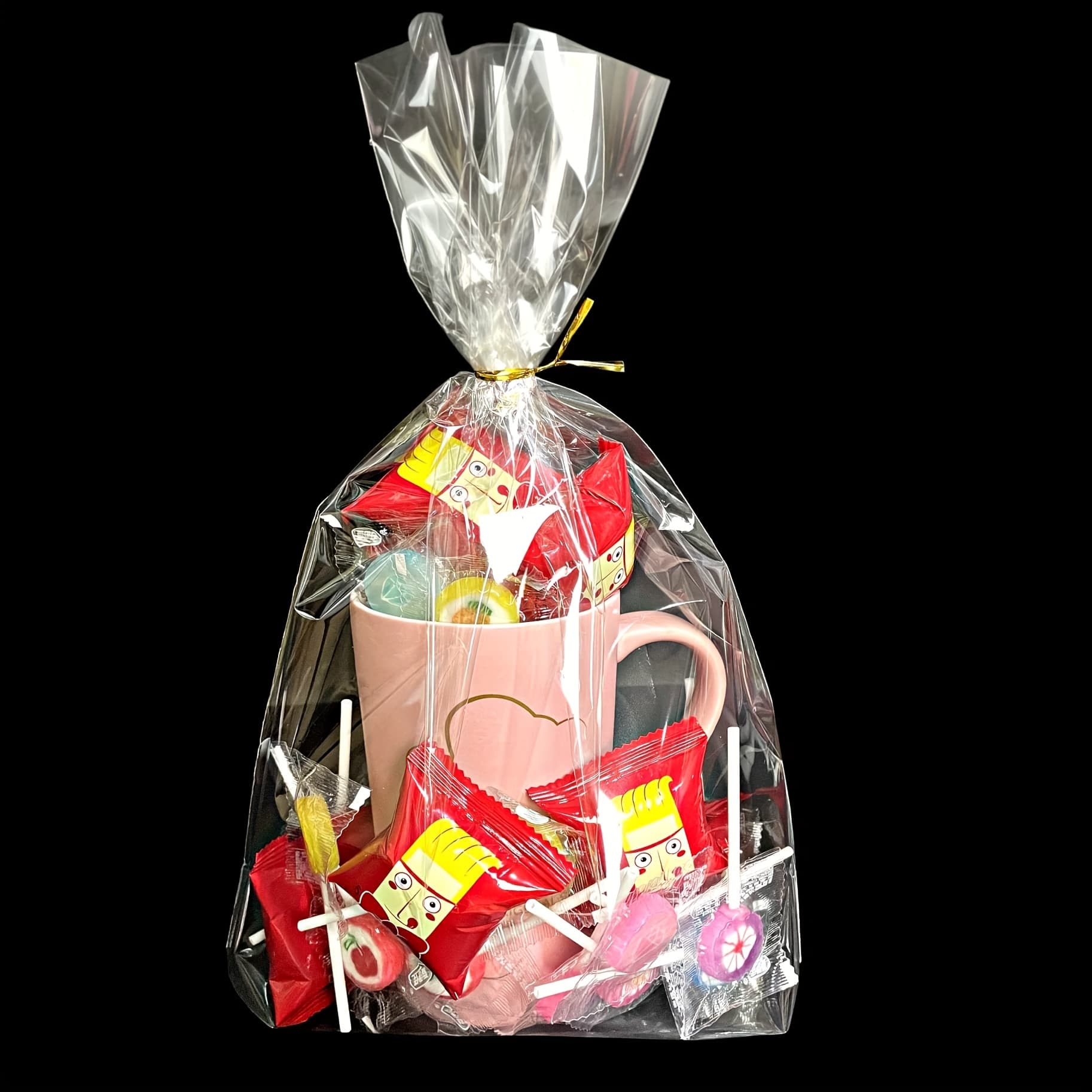 TEMU 100 Opp Transparent Gift Packaging Bags, Gift Packaging Bags With Bottom That Can Stand, Suitable For Gift Packaging For Festivals, Parties, Weddings, Etc