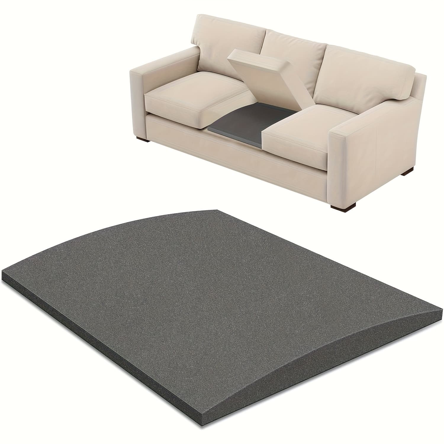 TEMU 1pc Sofa Support For Sagging Seat Cushion, High-density Sponge Under Seat Cushion Repair, 50.8cm X 20.0 Inches Furniture Seat Sagging Repair