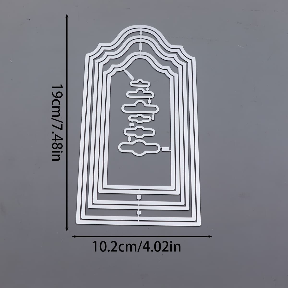 TEMU 1pc Arched Dot Label Metal Cutting Dies, Perfect For Exquisite Crafts, Ideal For Holiday Greetings, Celebrations, , Decorations, Cards, Envelopes, And Unique Background Patterns