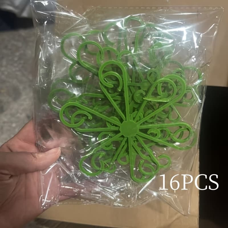 TEMU 16pcs Plant Support Kit, Convenient For Gardening And Stem Tying Hooks - Suitable For Long-stemmed Plants
