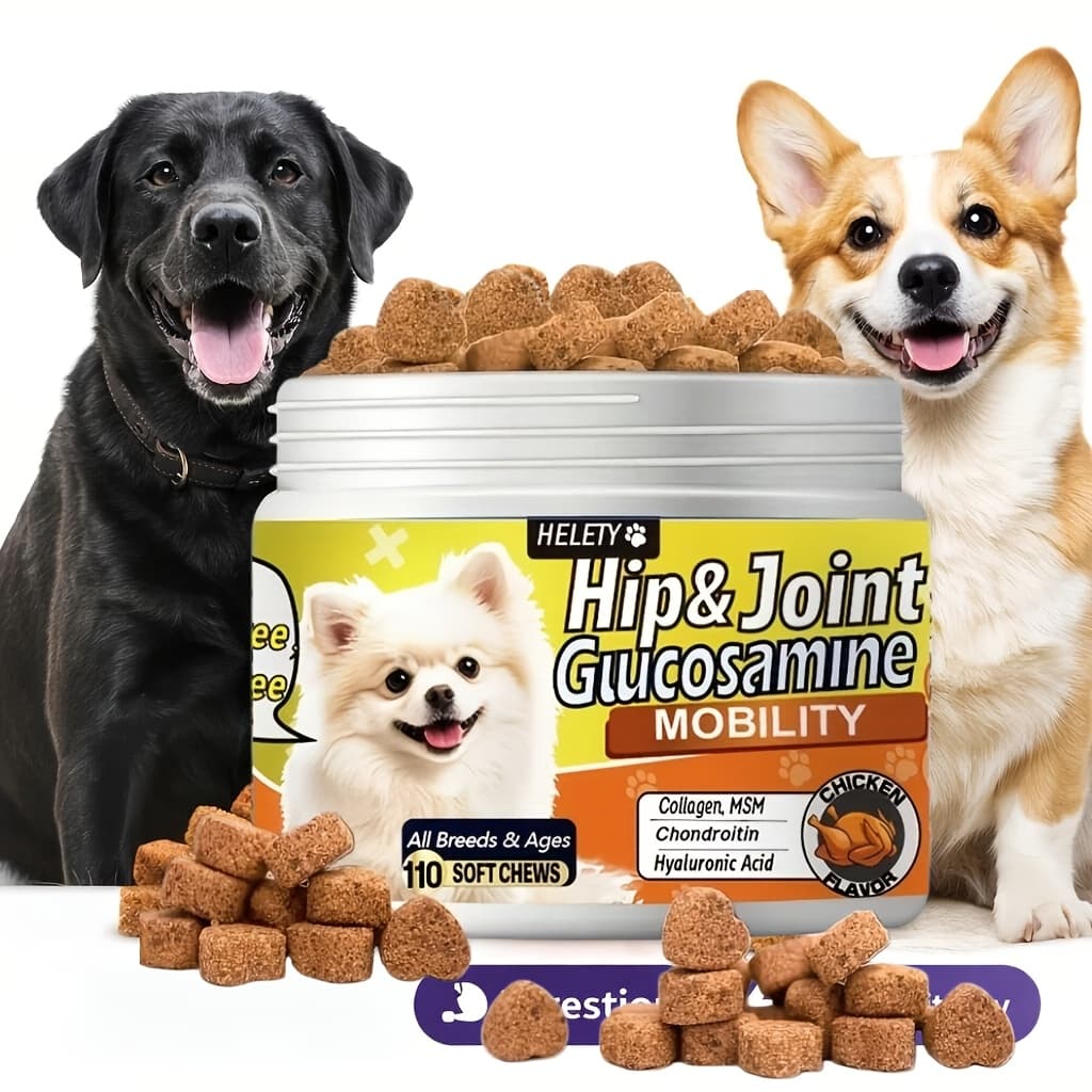 TEMU Dog Supplement, Chondroitin For Dogs, Probiotics, Fish Oil, Dog Supplements & Vitamins, Vitamins For Skin And Coat Allergies (chicken 110 Ct)