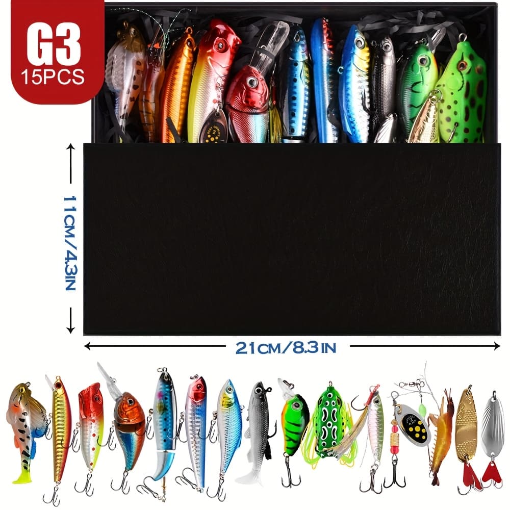TEMU Lure Bundle - 15pcs Multifunctional Lure Kit Swimbaits Ideal Present For