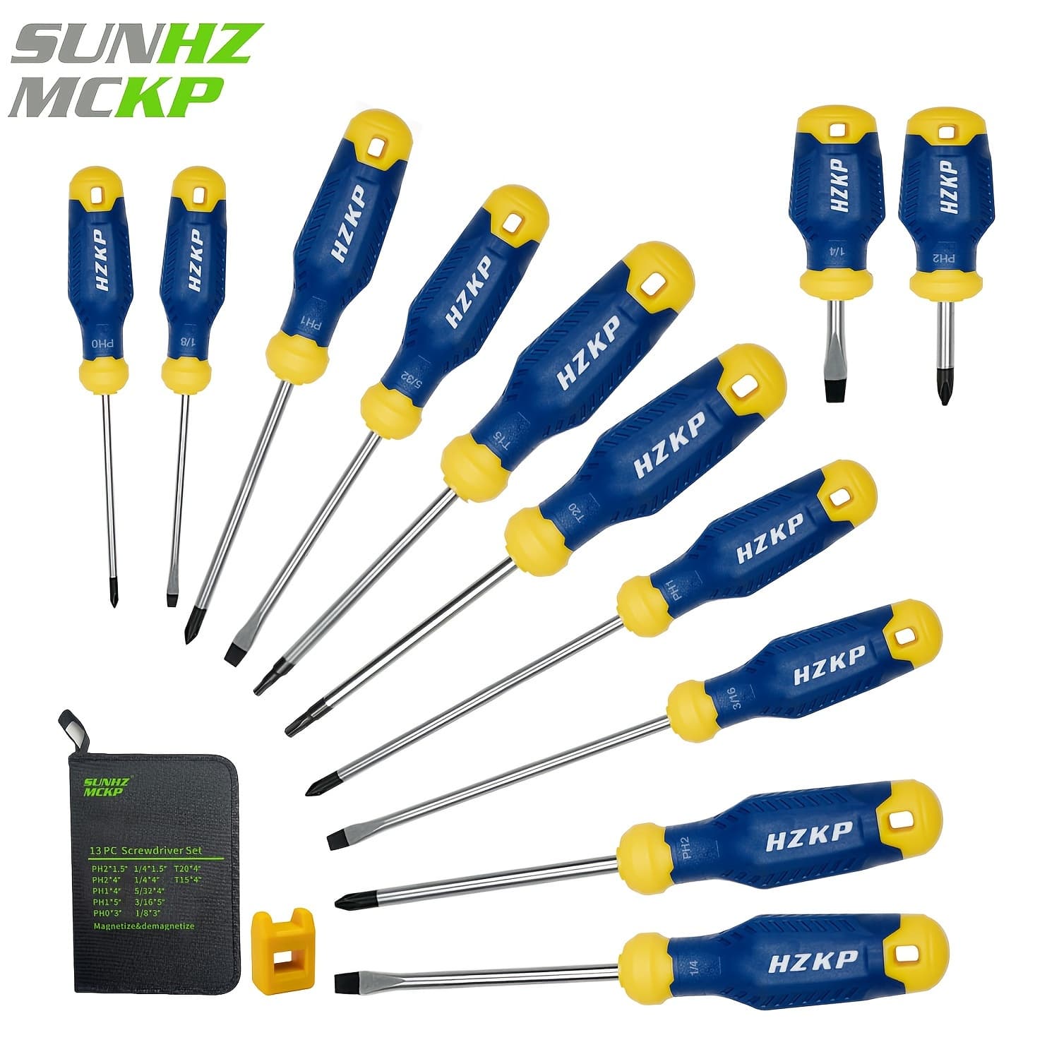 TEMU 13pcs Screwdriver Set With Magnetic Tips, Have Professional Cushion Grip Demagnetizer, S2 Alloy Steel, Professional-grade Diy Tools For Home Use And Electrical Repair