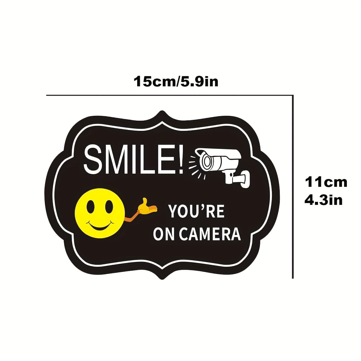 TEMU ' Camera, 4 Per Pack, Outdoor Video Surveillance Sign, 5.9 X 4.3 Inches, Fade-resistant, Uv-resistant, For Indoor/outdoor Use In Homes And Businesses