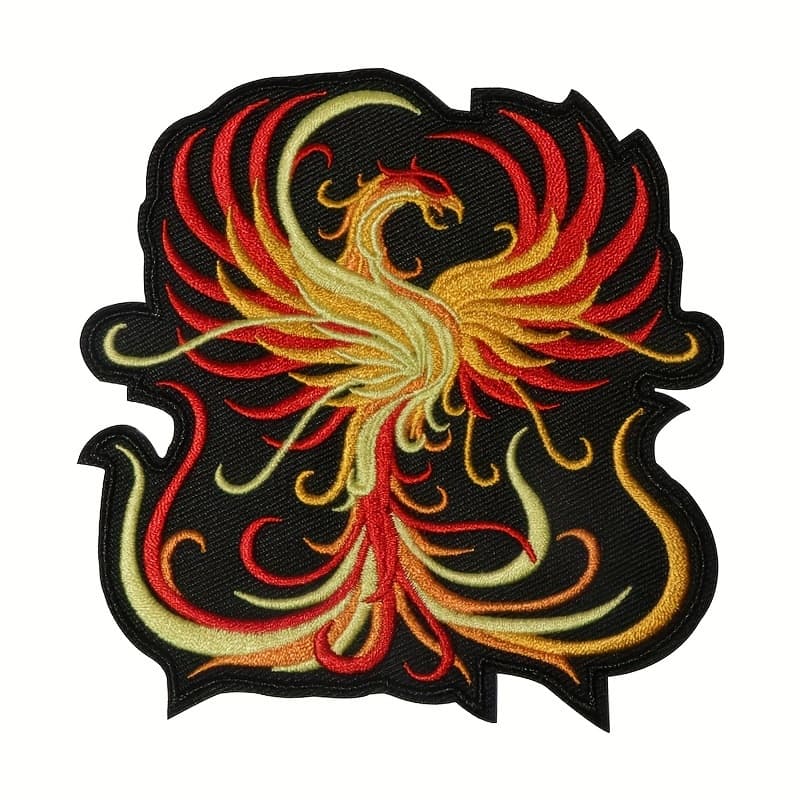 TEMU A Large-sized Embroidered Phoenix Patch,
