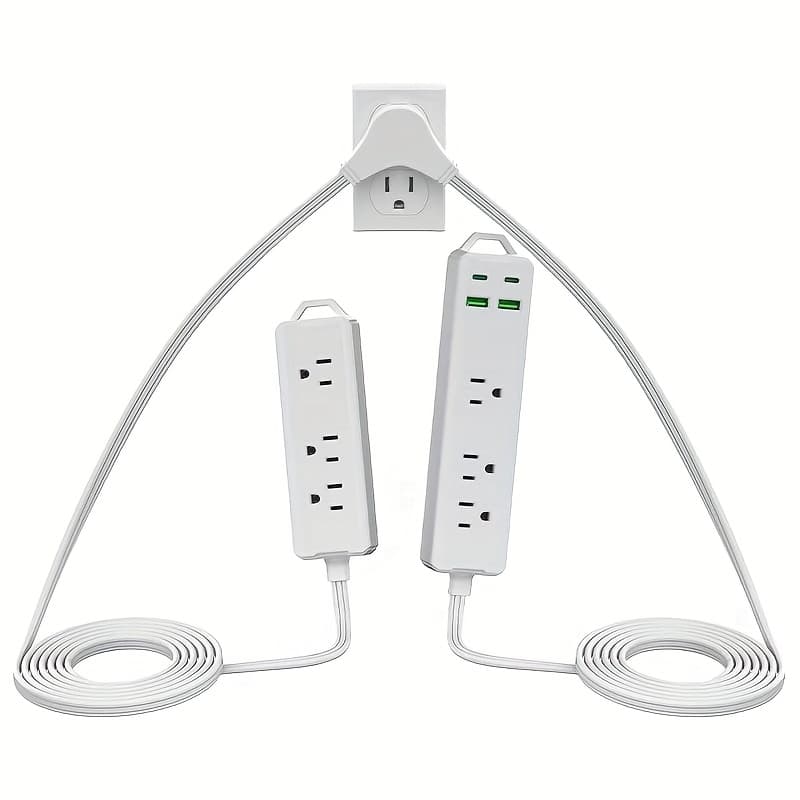 TEMU Power Socket Expansion, Split Type Socket, Multifunctional Power Socket, Socket Expansion, In Black And White