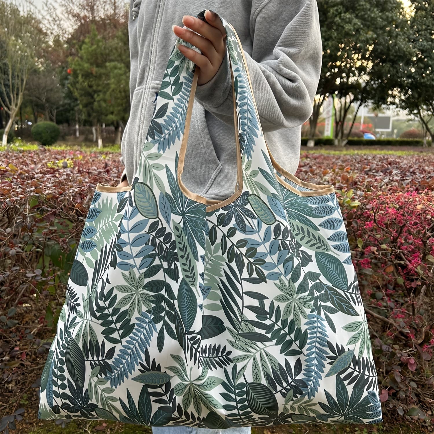 TEMU Large Capacity Portable Shopping Bag, Lightweight Foldable Shopping Bag, Single Shoulder Tote Bag, Large Tote Bag