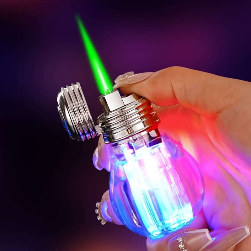 TEMU (contains No Butane)light Bulb-shaped Windproof Butane Refillable Lighter, Ideal For Barbecues, Kitchens, And As A Gift For Holidays, Birthdays, Men, And Women.