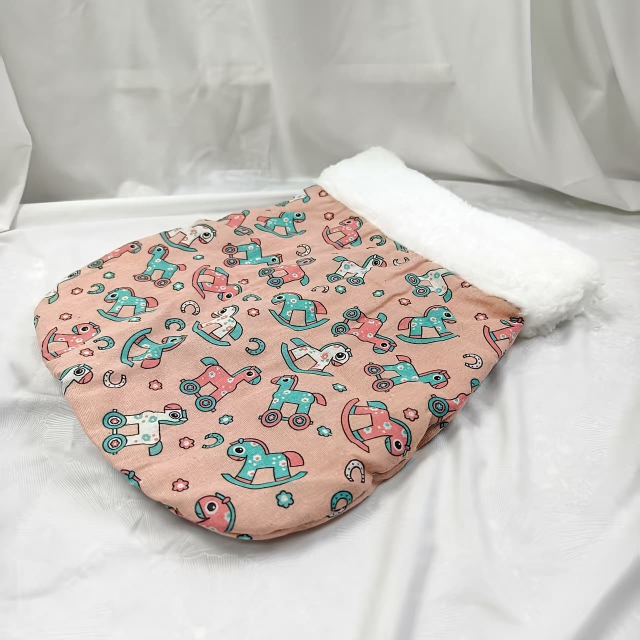 TEMU Pet Sleeping Bag[winter- & Heated] - Cozy Sherpa-lined Bed For Dogs And Cats, Indoor Thermal Mat For Small Breeds And Kittens