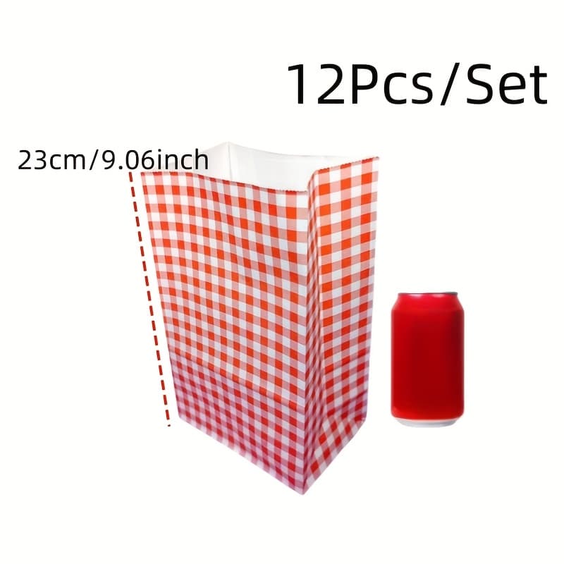 TEMU 12pcs/set, New Gift Bags Gift Bags Square Bottom Paper Bags For Desktop Storage And Packaging