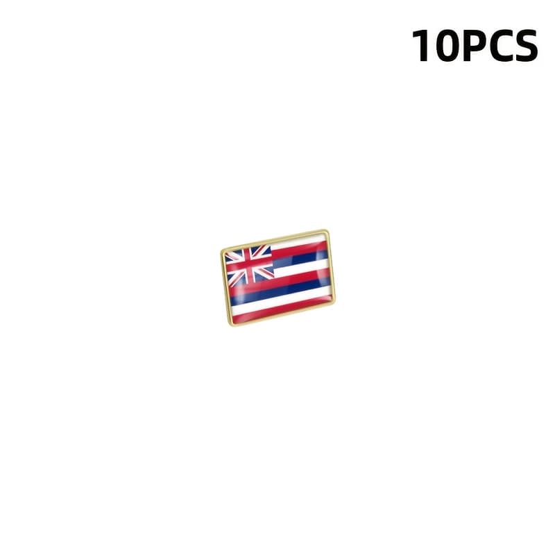 TEMU 10 Hawaiian Flag Brooch Accessories