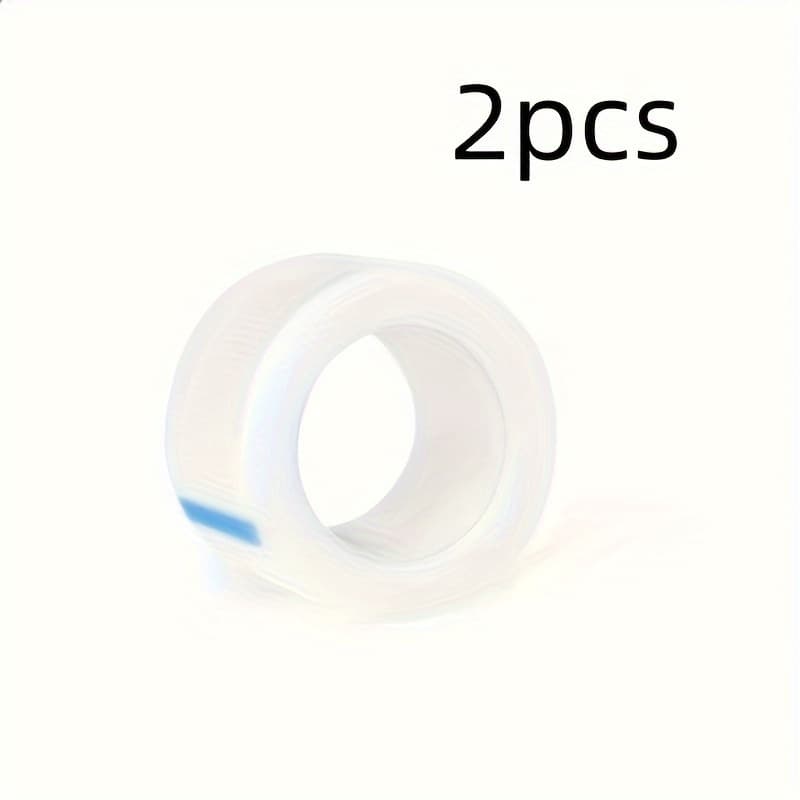 TEMU Set Of 2 Rolls Of Skin Tape, Measuring 196.85 Inches Each, Designed For Transparent Blister Protection , Fingers, And Toes. Flexible, Reusable, Unscented, And Offers An Invisible Fit