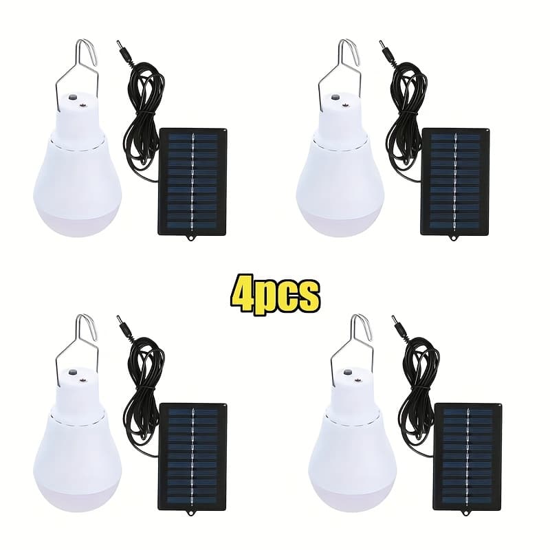 TEMU 3/4pcs Solar Light Bulb Strips With Outdoor Emergency Lighting Hooks, Outdoor Flashlights, , Spotlights Suitable For Camping, , Fishing, And Decorative Lighting, Perfect As Festival Gifts