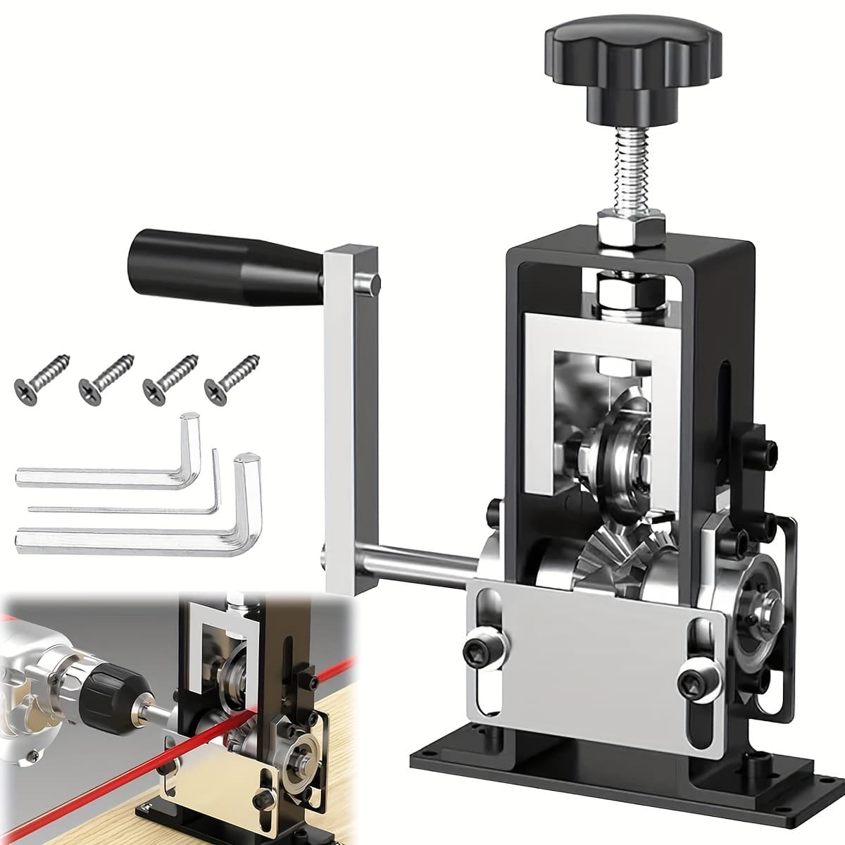 TEMU Manual Wire Stripping Machine Gauge Wire 0.06-1 Inches, Scrapping Copper Wire Peeler Machine, Drill Powered Hand Crank Wire Stripper Tool For Scrap Copper Recycling