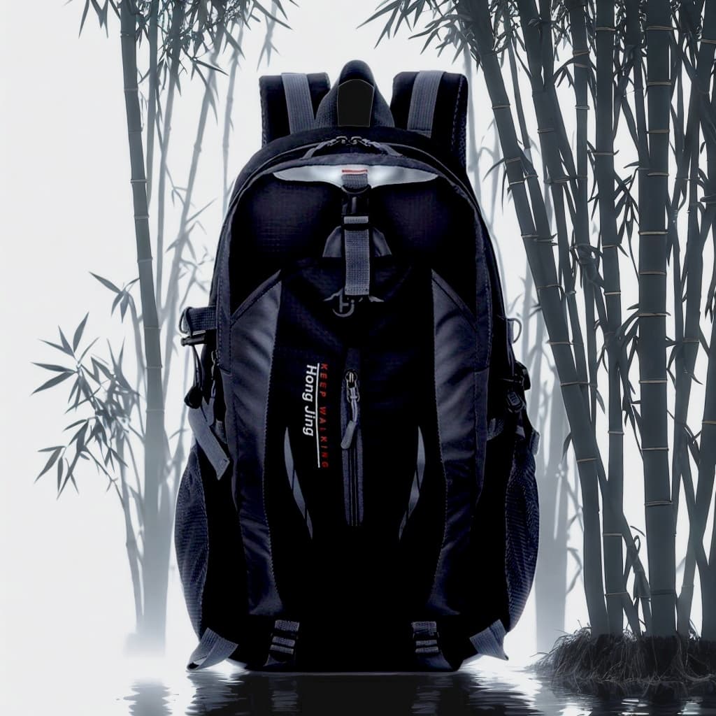 TEMU 36.6l Outdoor Backpack Travel Backpack Black Hiking Bag Laptop Bag For Men And Women School Bag
