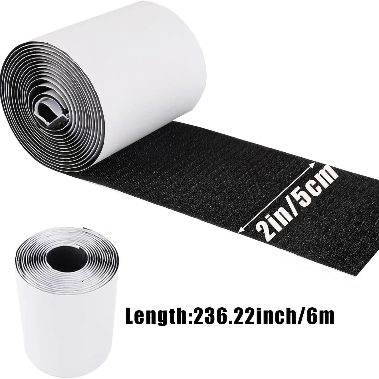 TEMU 2 And Loop Tape For Couch Cushions, Strips With Adhesive, Nylon Self Adhesive Heavy Duty Strips For Home Office School Car And Crafting Organization