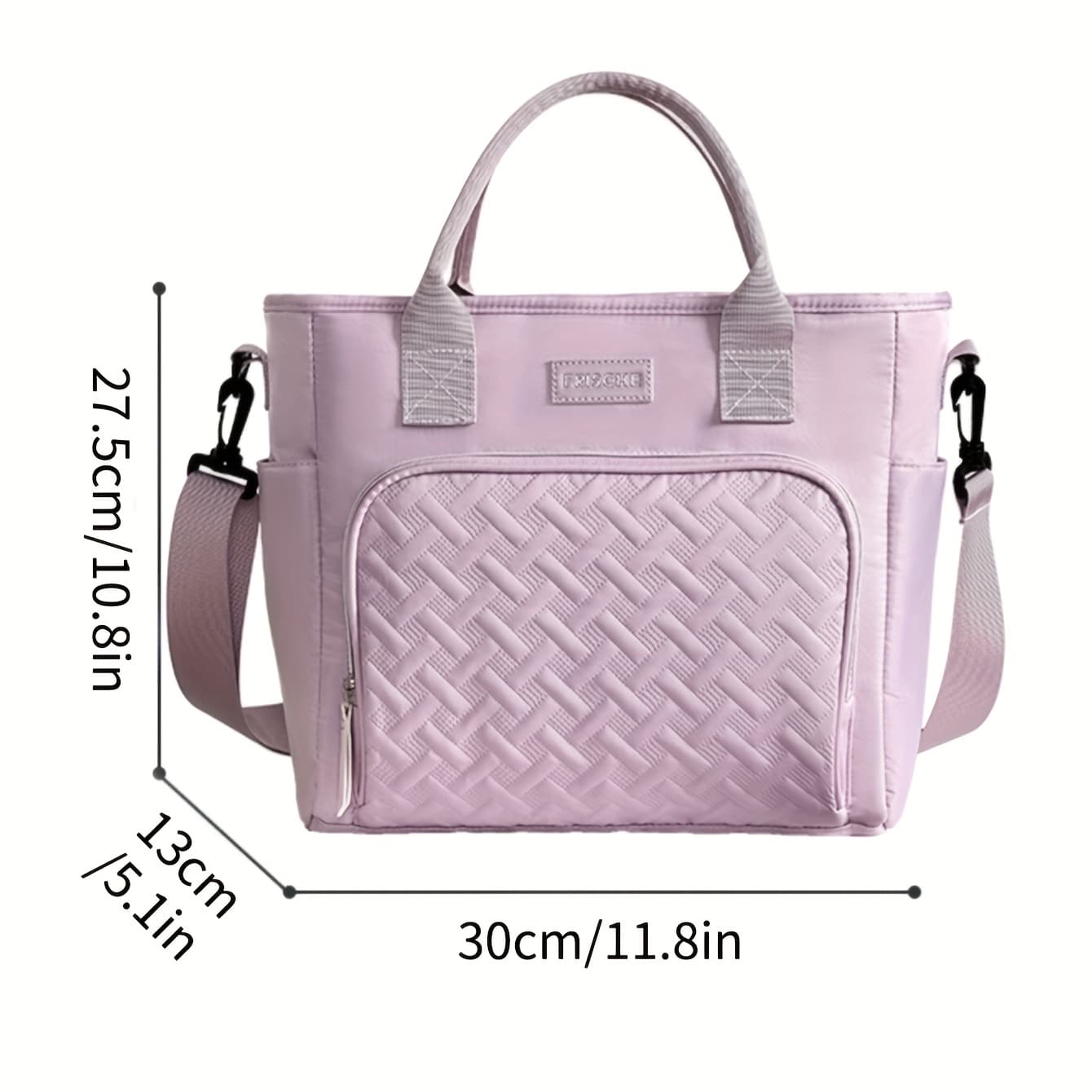 TEMU 9l Insulated Lunch Bag Thermal Leakproof Waterproof Easy-clean - Handheld/crossbody Picnic Cooler Bag For School, Office, Camping, Work - Pvc + Polyester Portable Meal Container Box ()