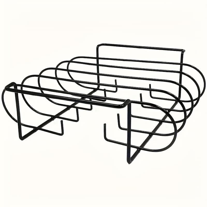 TEMU 1pc Heavy-duty Iron Bbq Grill Basket & Steak Rack With Grilling Mesh - Suitable For Steak, Ribs, Chicken, Fish - Outdoor Grill,, Campfire - Assembly & Distribution For Bbqs And Grilling Parties
