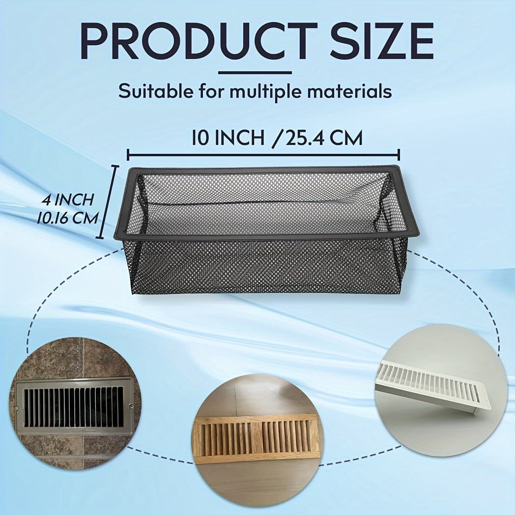 TEMU Set Of 6 Floor Vent Traps, Mesh Filters For Air Vents That Prevent Insects, , Pet Fur, And Food From Entering