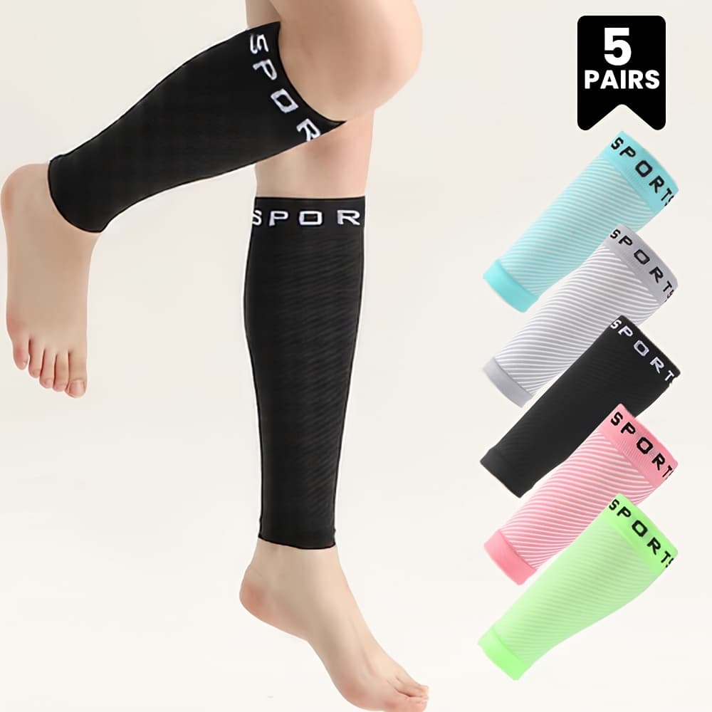 TEMU 5 Pairs Women's Compression Socks, Basketball Running Riding And Other Outdoor Sports