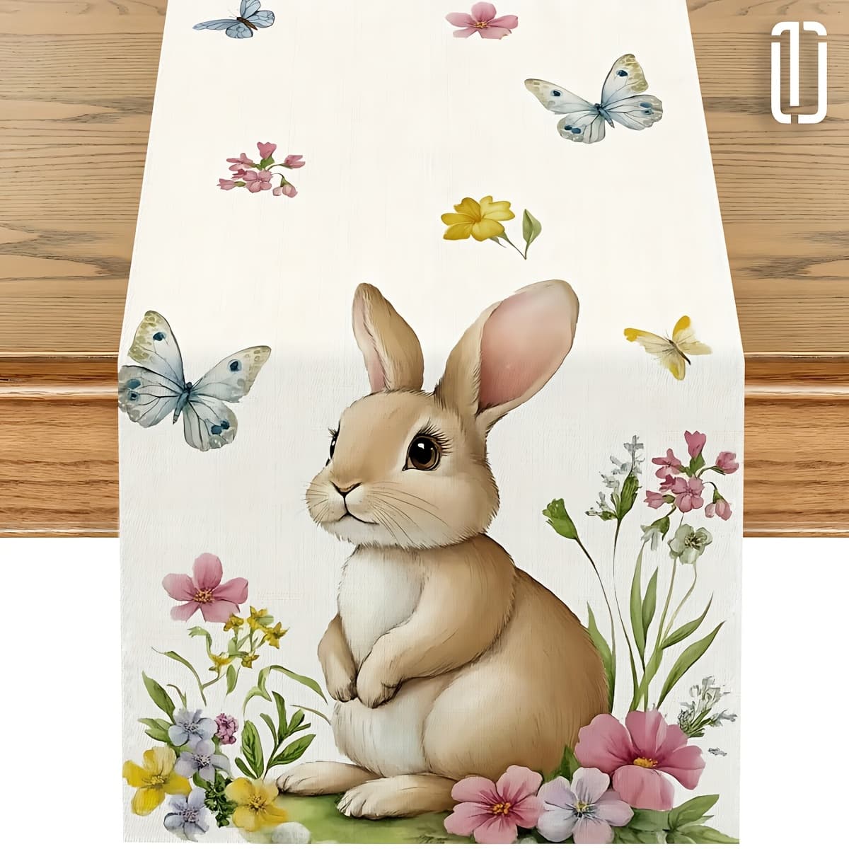 TEMU 1pc Easter Table Runner With Buffalo Check Rabbit Spring Colors - Rectangular Bunny Rabbit Table Decor Suitable For Easter Party Dining Table Centerpiece Spring Table Setting Decorations