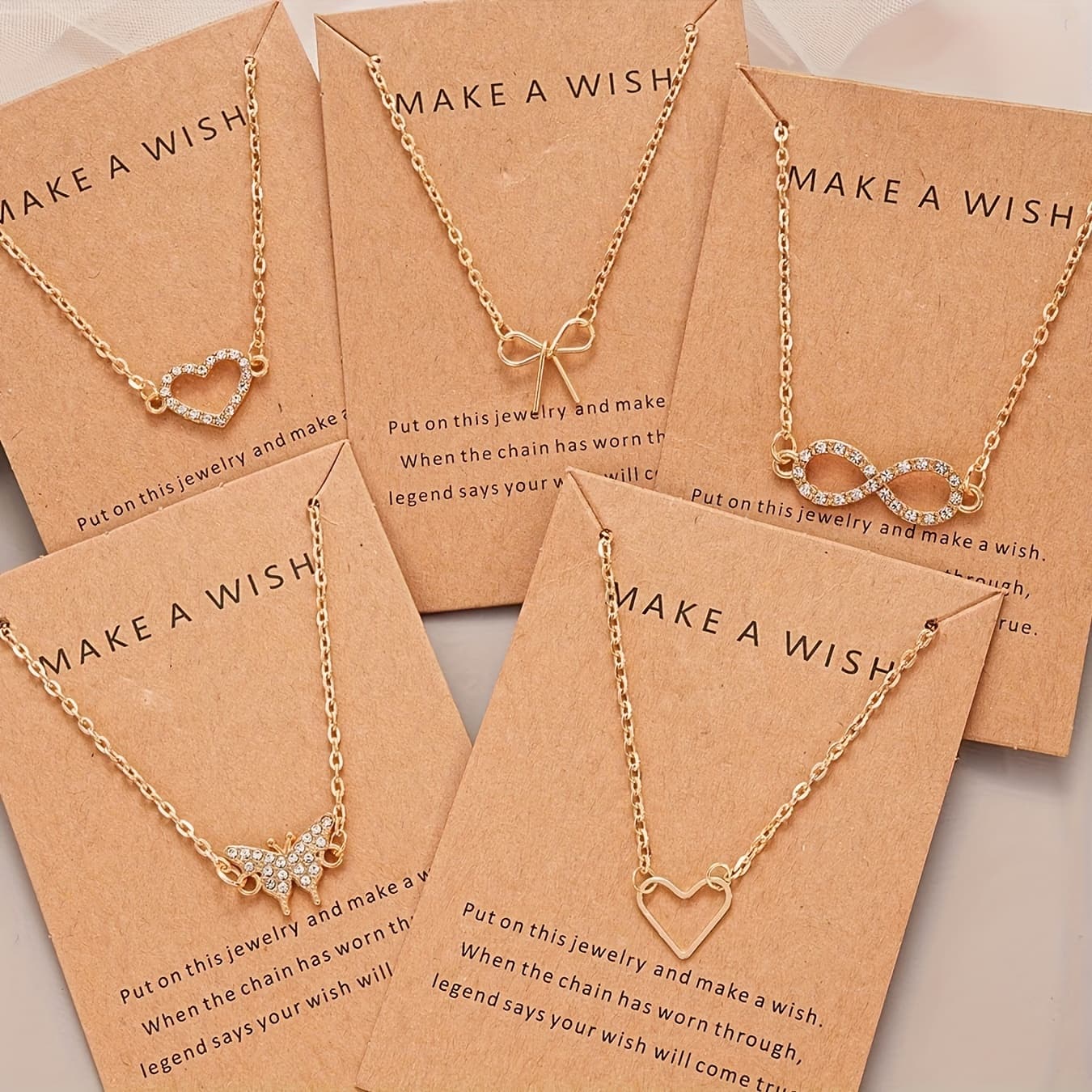 TEMU 5pcs Elegant Simple Encrusted Chain Necklace Set Comes With Cardboard As A Holiday Gift, Suitable For Women's Autumn And Winter Daily Match Attend A Party Holiday Dating