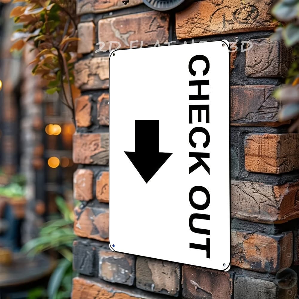 TEMU Decorative Sign Metal Sign, Rust, Protected And, Weather Resistant, Durable Ink, Easy To Mount Outdoors