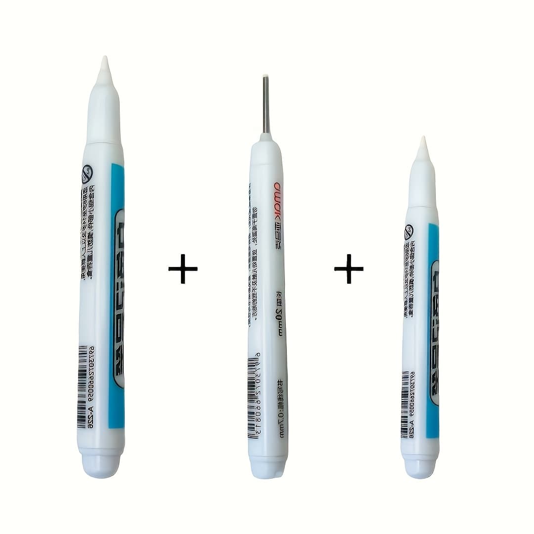 TEMU 3-pack White Marker Pen - Fast Drying, And Non Fading, Suitable For Diy, Glass, Leather, Wood, Metal And Other Painting - Hook Pen Art Supplies, Handicrafts