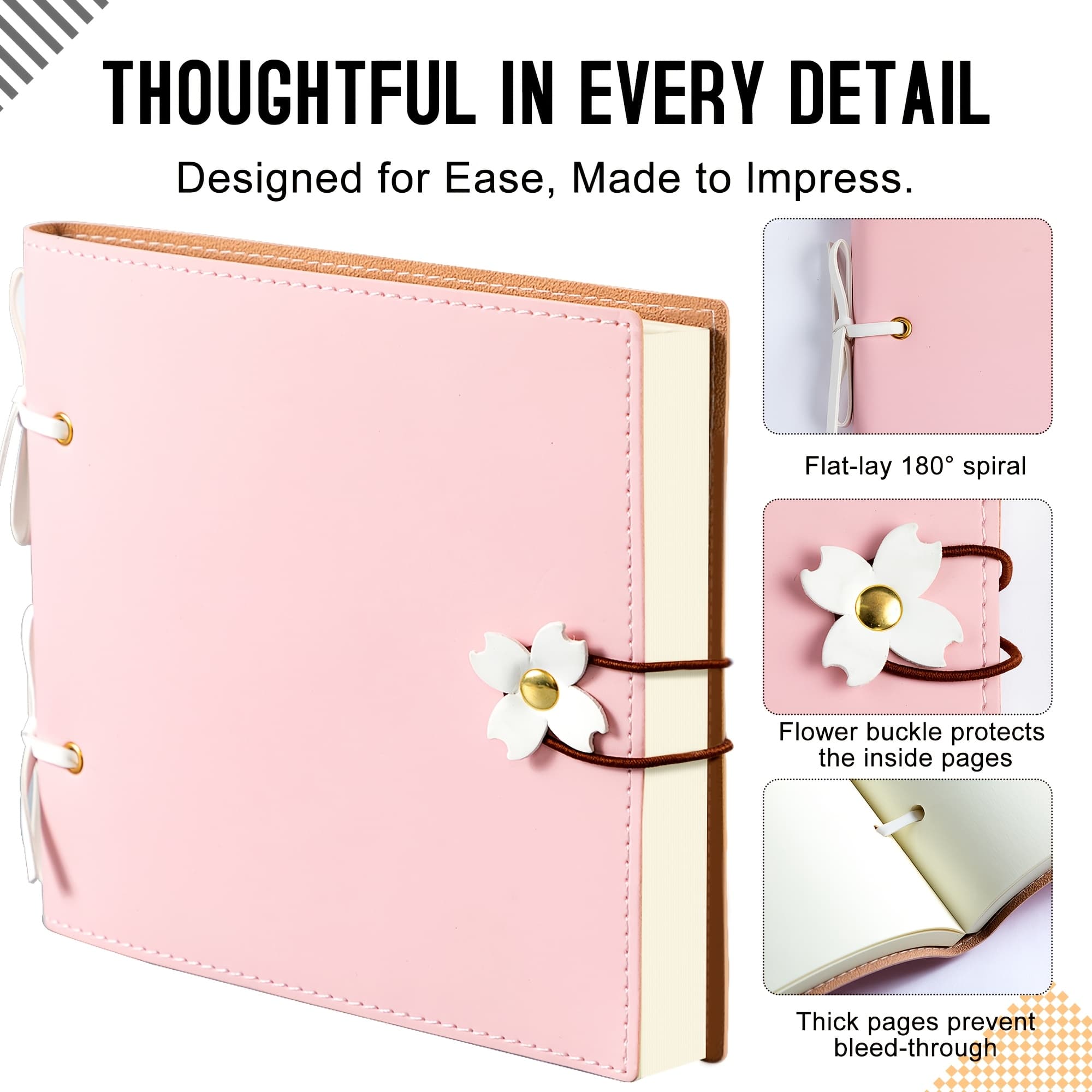 TEMU 6x6-inch | 240 Pages, Thickened Blank Pages, Wedding Album, Photo Album For Girlfriend, Boyfriend, Family | Creative With A Sense Of Ceremony, In Pink, Yellow, Purple