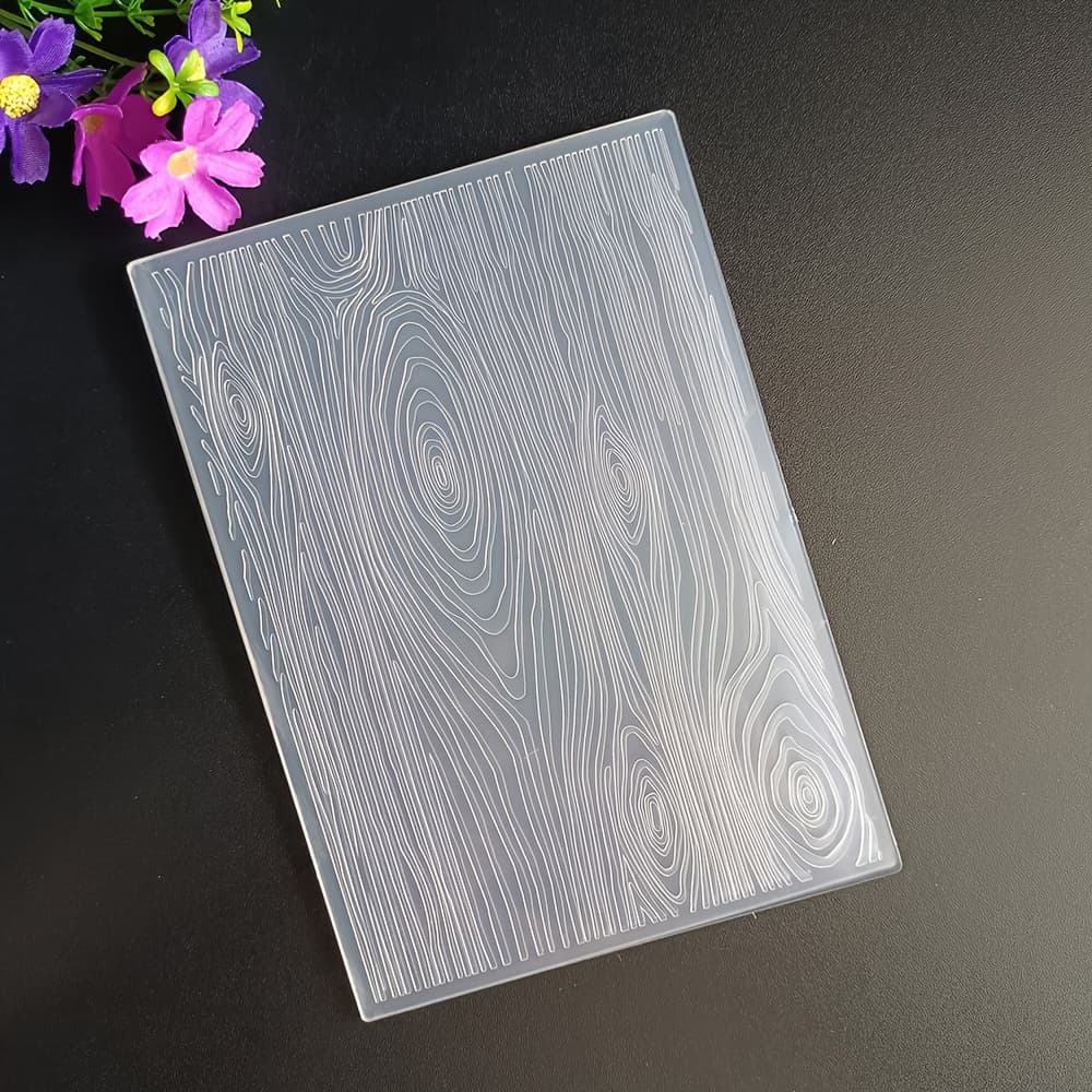 TEMU Wood Grain Texture 2d/3d Embossing Folders For Card Making Photo Album Diy Scrapbooking