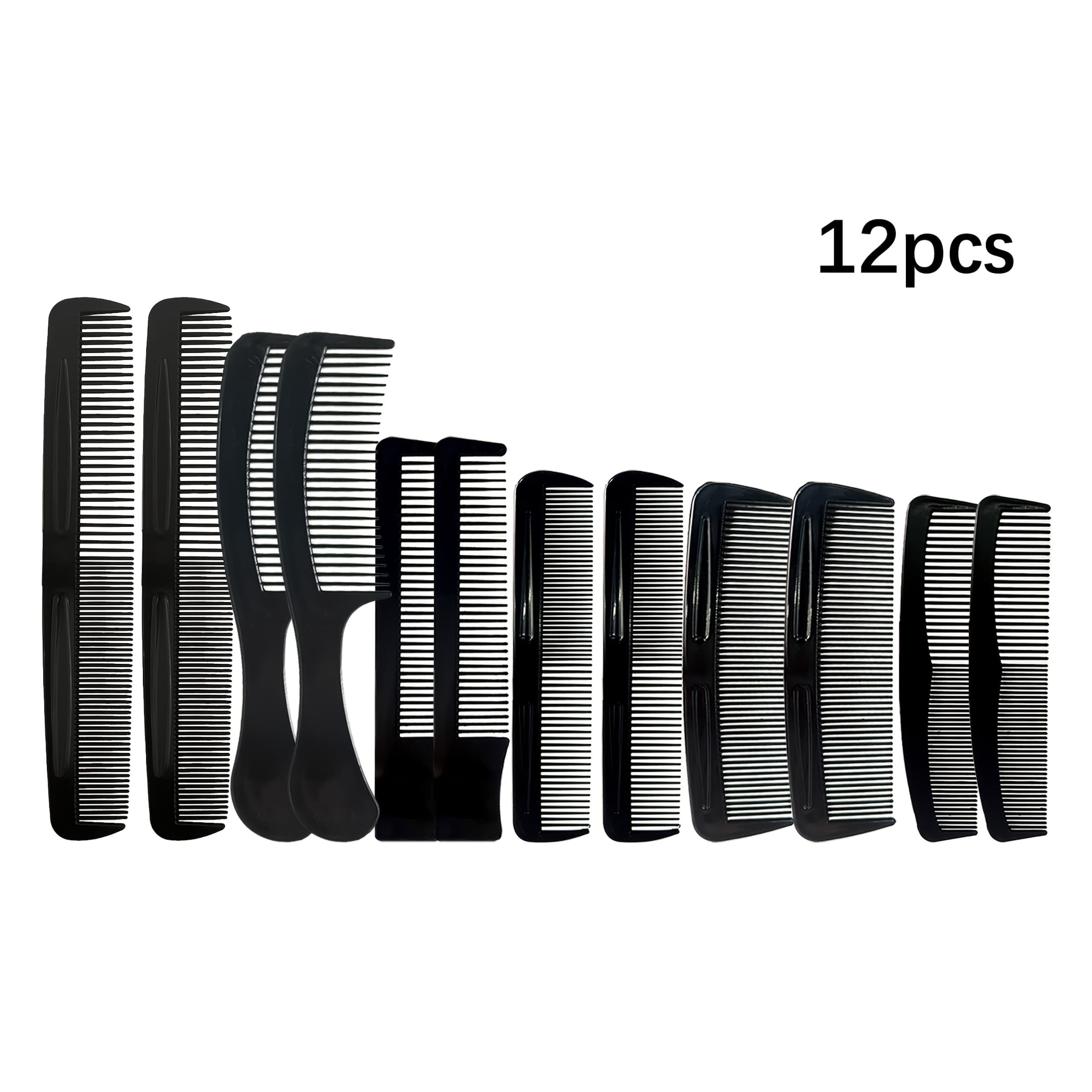 TEMU Comb Set 12 Pack, Hair Cutting Comb, Salon Styling Hairdressing Combs, Fine Plastic And Durable Hair Combs For Women And Men