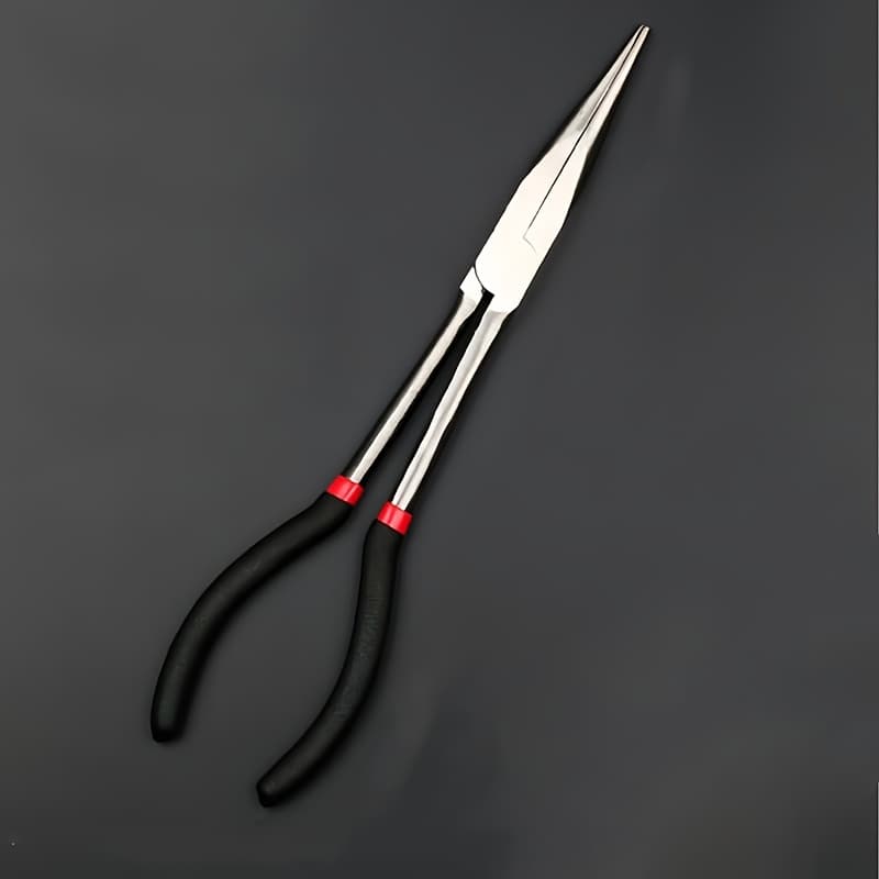 TEMU Extended Pointed-nose Pliers, Suitable For Narrow Spaces, Areas And Automotive Use, For Car Maintenance And Repair, Long-nose Pliers, Tool Pliers, Automotive Pliers