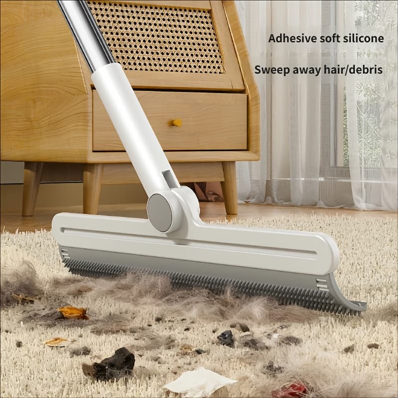 TEMU 180 Degree Rotating Household Broom Mop, Double-sided Scraper Cleaning, Integrated Brush And Functions, Carpet Cleaning To Sweep Away Hair And , Suitable For Carpets, Floors, Walls, Glass, Cars