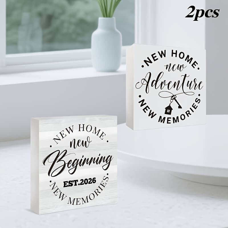 TEMU 2pcs Sign Funny Anniversary Housewarming Gifts For Lovers Colleagues Home Decor Pvc Sign Decorative Office Desk Celebration Accessories Plaque, Gift For