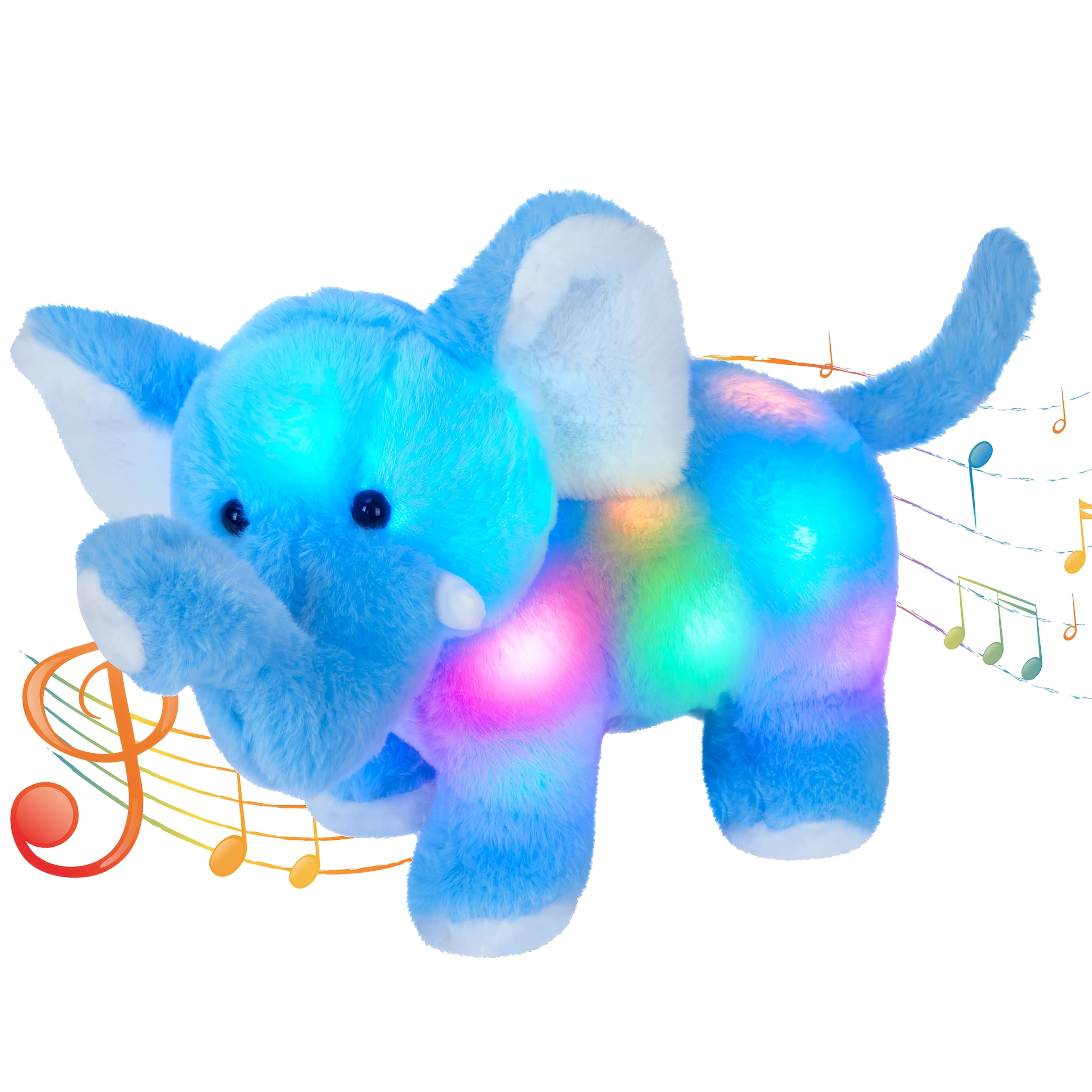 TEMU Musical Glowing Plush Toy, Gifts, Cute Soft Stuffed Animal, Happy Birthday Party Gift Toy For Kids , Perfect Playing Companion Doll, Cuddly Plush Toy